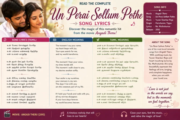 Un Perai Sollum Pothe Song lyrics